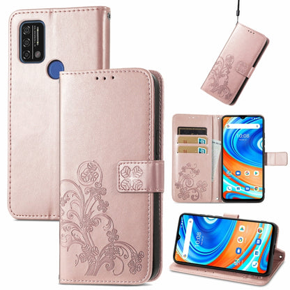 Four-leaf Clasp Embossed Buckle Mobile Phone Protection Leather Case with Lanyard & Card Slot & Wallet & Bracket Function, For Samsung Galaxy A03s 164mm, For Samsung Galaxy  A22 4G, For Samsung Galaxy A82 5G, For Samsung Galaxy Z Fold3                 ...