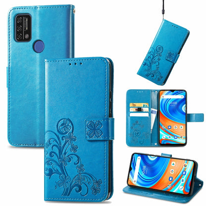 Four-leaf Clasp Embossed Buckle Mobile Phone Protection Leather Case with Lanyard & Card Slot & Wallet & Bracket Function, For Samsung Galaxy A03s 164mm, For Samsung Galaxy  A22 4G, For Samsung Galaxy A82 5G, For Samsung Galaxy Z Fold3                 ...