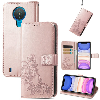 Four-leaf Clasp Embossed Buckle Mobile Phone Protection Leather Case with Lanyard & Card Slot & Wallet & Bracket Function, For Samsung Galaxy A03s 164mm, For Samsung Galaxy  A22 4G, For Samsung Galaxy A82 5G, For Samsung Galaxy Z Fold3                 ...