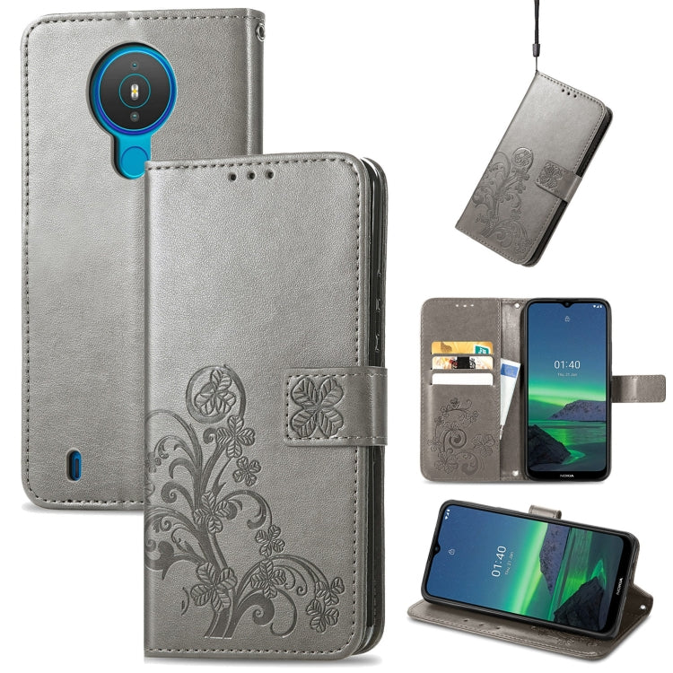 Four-leaf Clasp Embossed Buckle Mobile Phone Protection Leather Case with Lanyard & Card Slot & Wallet & Bracket Function, For Samsung Galaxy A03s 164mm, For Samsung Galaxy  A22 4G, For Samsung Galaxy A82 5G, For Samsung Galaxy Z Fold3                 ...