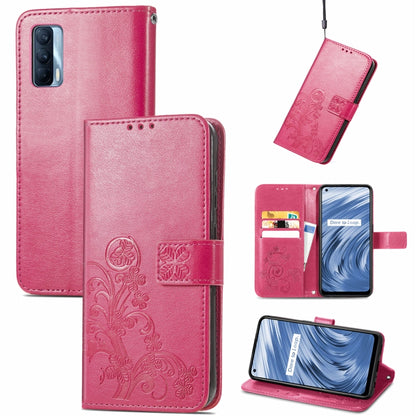 Four-leaf Clasp Embossed Buckle Mobile Phone Protection Leather Case with Lanyard & Card Slot & Wallet & Bracket Function, For Samsung Galaxy A03s 164mm, For Samsung Galaxy  A22 4G, For Samsung Galaxy A82 5G, For Samsung Galaxy Z Fold3                 ...