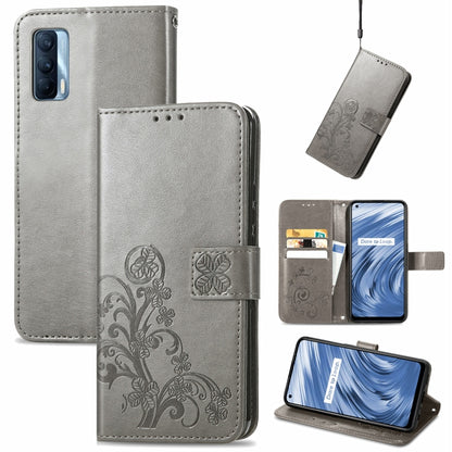 Four-leaf Clasp Embossed Buckle Mobile Phone Protection Leather Case with Lanyard & Card Slot & Wallet & Bracket Function, For Samsung Galaxy A03s 164mm, For Samsung Galaxy  A22 4G, For Samsung Galaxy A82 5G, For Samsung Galaxy Z Fold3                 ...