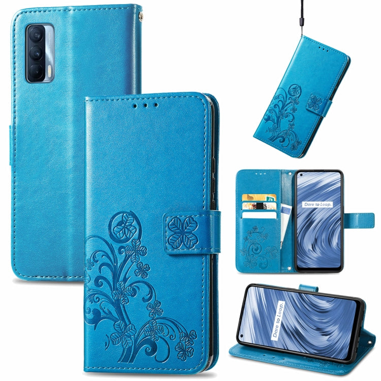 Four-leaf Clasp Embossed Buckle Mobile Phone Protection Leather Case with Lanyard & Card Slot & Wallet & Bracket Function, For Samsung Galaxy A03s 164mm, For Samsung Galaxy  A22 4G, For Samsung Galaxy A82 5G, For Samsung Galaxy Z Fold3                 ...