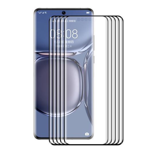 5 PCS ENKAY Hat-Prince Film de protection en verre trempé anti-explosion incurvé 3D à couverture complète et à chaud, pour Huawei P50 Pro (5 PCS), pour Honor 50 Pro (5 PCS), pour Honor 50 (5 PCS)