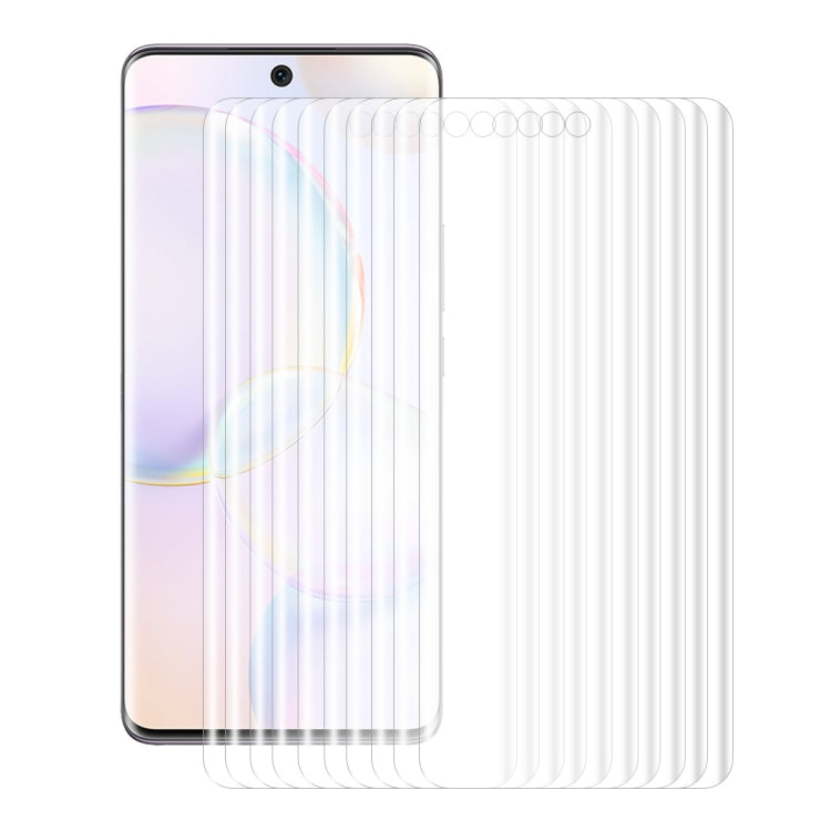 10 PCS ENKAY Hat-Prince 3D Curved Full Coverage PET Hot Bending HD Screen Protector Soft Film Support Fingerprint Unlock, For Huawei P50 Pro, For Honor 50 Pro, For Honor 50