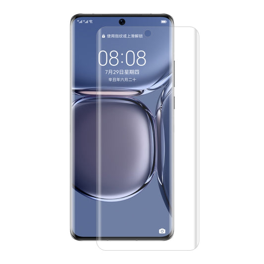 ENKAY Hat-Prince Film de protection d'écran 3D incurvé à couverture complète en PET à pliage à chaud HD, prise en charge du déverrouillage par empreinte digitale, pour Huawei P50 Pro, pour Honor 50 Pro, pour Honor 50