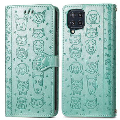 Cute Cat and Dog Embossed Horizontal Flip Leather Case with Holder & Card Slots & Wallet & Lanyard, For Gaxlay M32, For Galaxy  A82 5G, For Galaxy A22 4G, For Samsung Gaxlay M32, For Galaxy A12, For Samsung Galaxy  A82 5G, For Samsung Galaxy A03s 164mm...