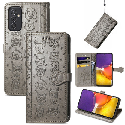 Cute Cat and Dog Embossed Horizontal Flip Leather Case with Holder & Card Slots & Wallet & Lanyard, For Gaxlay M32, For Galaxy  A82 5G, For Galaxy A22 4G, For Samsung Gaxlay M32, For Galaxy A12, For Samsung Galaxy  A82 5G, For Samsung Galaxy A03s 164mm...