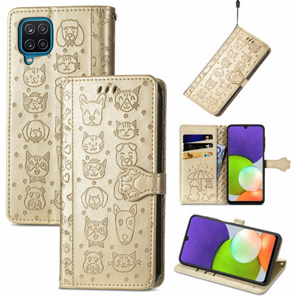 Cute Cat and Dog Embossed Horizontal Flip Leather Case with Holder & Card Slots & Wallet & Lanyard, For Gaxlay M32, For Galaxy  A82 5G, For Galaxy A22 4G, For Samsung Gaxlay M32, For Galaxy A12, For Samsung Galaxy  A82 5G, For Samsung Galaxy A03s 164mm...