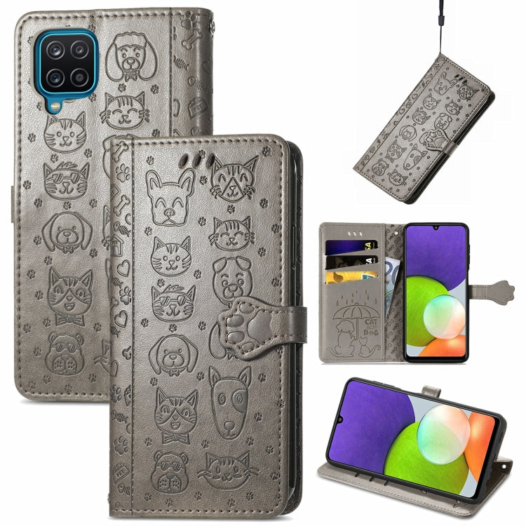 Cute Cat and Dog Embossed Horizontal Flip Leather Case with Holder & Card Slots & Wallet & Lanyard, For Gaxlay M32, For Galaxy  A82 5G, For Galaxy A22 4G, For Samsung Gaxlay M32, For Galaxy A12, For Samsung Galaxy  A82 5G, For Samsung Galaxy A03s 164mm...