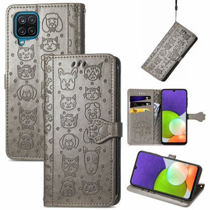 Cute Cat and Dog Embossed Horizontal Flip Leather Case with Holder & Card Slots & Wallet & Lanyard, For Gaxlay M32, For Galaxy  A82 5G, For Galaxy A22 4G, For Samsung Gaxlay M32, For Galaxy A12, For Samsung Galaxy  A82 5G, For Samsung Galaxy A03s 164mm...