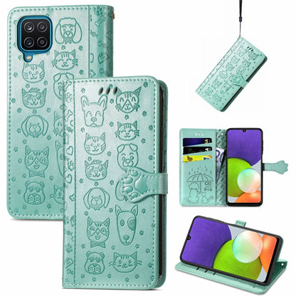 Cute Cat and Dog Embossed Horizontal Flip Leather Case with Holder & Card Slots & Wallet & Lanyard, For Gaxlay M32, For Galaxy  A82 5G, For Galaxy A22 4G, For Samsung Gaxlay M32, For Galaxy A12, For Samsung Galaxy  A82 5G, For Samsung Galaxy A03s 164mm...
