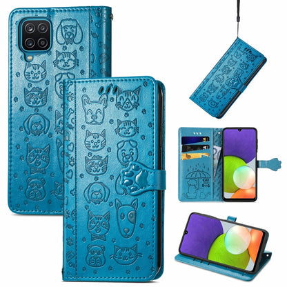 Cute Cat and Dog Embossed Horizontal Flip Leather Case with Holder & Card Slots & Wallet & Lanyard, For Gaxlay M32, For Galaxy  A82 5G, For Galaxy A22 4G, For Samsung Gaxlay M32, For Galaxy A12, For Samsung Galaxy  A82 5G, For Samsung Galaxy A03s 164mm...