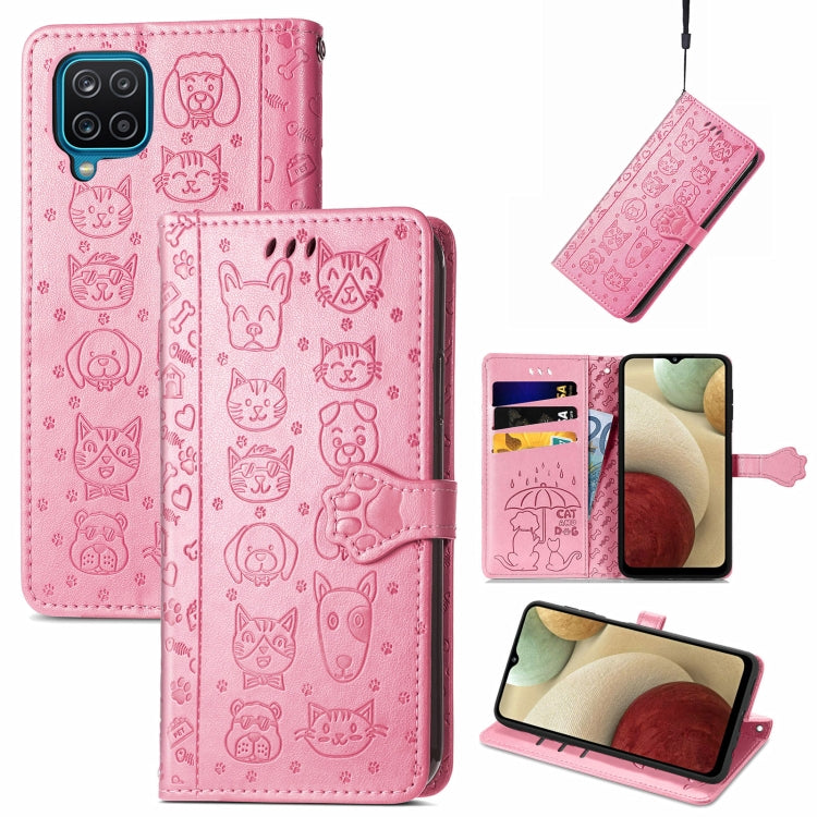 Cute Cat and Dog Embossed Horizontal Flip Leather Case with Holder & Card Slots & Wallet & Lanyard, For Gaxlay M32, For Galaxy  A82 5G, For Galaxy A22 4G, For Samsung Gaxlay M32, For Galaxy A12, For Samsung Galaxy  A82 5G, For Samsung Galaxy A03s 164mm...
