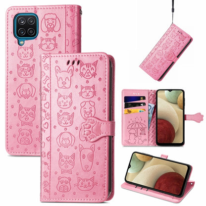 Cute Cat and Dog Embossed Horizontal Flip Leather Case with Holder & Card Slots & Wallet & Lanyard, For Gaxlay M32, For Galaxy  A82 5G, For Galaxy A22 4G, For Samsung Gaxlay M32, For Galaxy A12, For Samsung Galaxy  A82 5G, For Samsung Galaxy A03s 164mm...