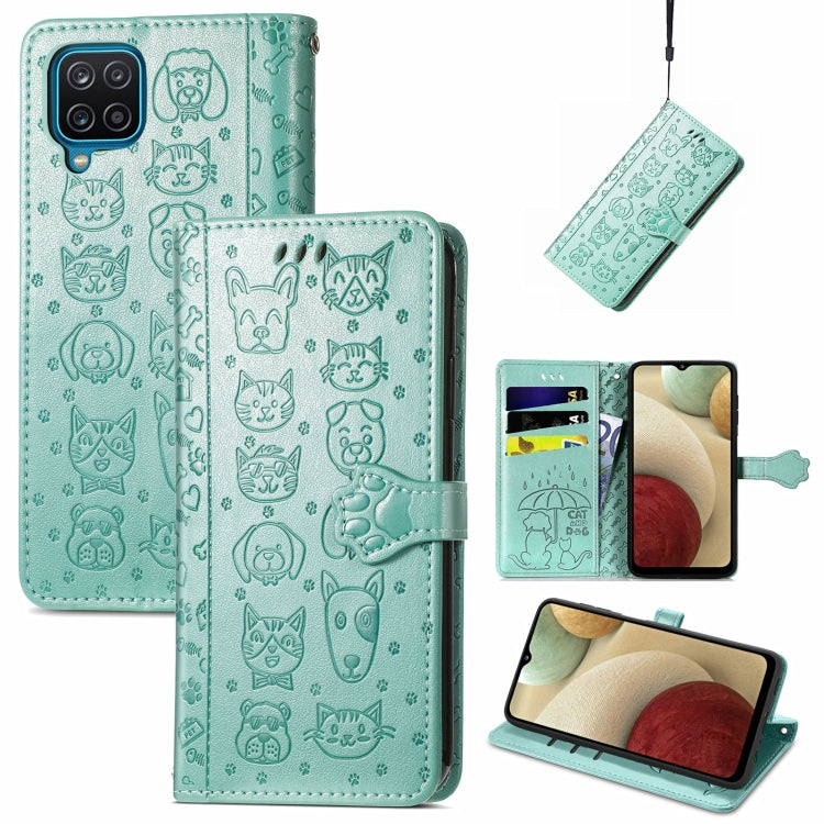 Cute Cat and Dog Embossed Horizontal Flip Leather Case with Holder & Card Slots & Wallet & Lanyard, For Gaxlay M32, For Galaxy  A82 5G, For Galaxy A22 4G, For Samsung Gaxlay M32, For Galaxy A12, For Samsung Galaxy  A82 5G, For Samsung Galaxy A03s 164mm...