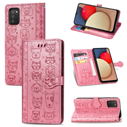 Cute Cat and Dog Embossed Horizontal Flip Leather Case with Holder & Card Slots & Wallet & Lanyard, For Gaxlay M32, For Galaxy  A82 5G, For Galaxy A22 4G, For Samsung Gaxlay M32, For Galaxy A12, For Samsung Galaxy  A82 5G, For Samsung Galaxy A03s 164mm...