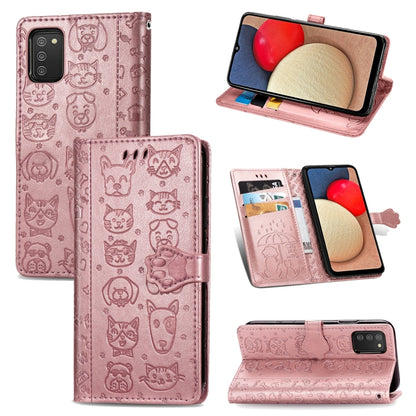 Cute Cat and Dog Embossed Horizontal Flip Leather Case with Holder & Card Slots & Wallet & Lanyard, For Gaxlay M32, For Galaxy  A82 5G, For Galaxy A22 4G, For Samsung Gaxlay M32, For Galaxy A12, For Samsung Galaxy  A82 5G, For Samsung Galaxy A03s 164mm...