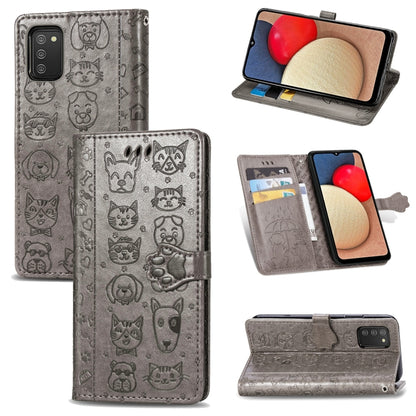 Cute Cat and Dog Embossed Horizontal Flip Leather Case with Holder & Card Slots & Wallet & Lanyard, For Gaxlay M32, For Galaxy  A82 5G, For Galaxy A22 4G, For Samsung Gaxlay M32, For Galaxy A12, For Samsung Galaxy  A82 5G, For Samsung Galaxy A03s 164mm...
