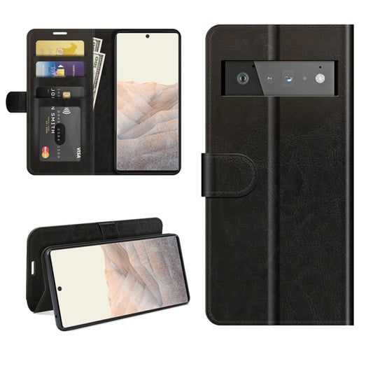 For Google Pixel 6 Pro R64 Texture Single Horizontal Flip Protective Case with Holder & Card Slots & Wallet& Photo Frame