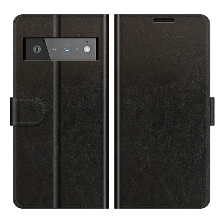 For Google Pixel 6 Pro R64 Texture Single Horizontal Flip Protective Case with Holder & Card Slots & Wallet& Photo Frame