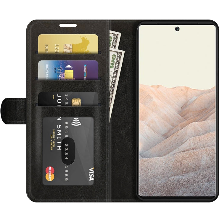 For Google Pixel 6 Pro R64 Texture Single Horizontal Flip Protective Case with Holder & Card Slots & Wallet& Photo Frame
