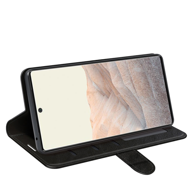 For Google Pixel 6 Pro R64 Texture Single Horizontal Flip Protective Case with Holder & Card Slots & Wallet& Photo Frame