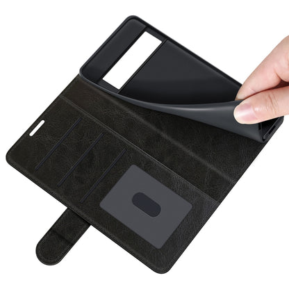 For Google Pixel 6 Pro R64 Texture Single Horizontal Flip Protective Case with Holder & Card Slots & Wallet& Photo Frame