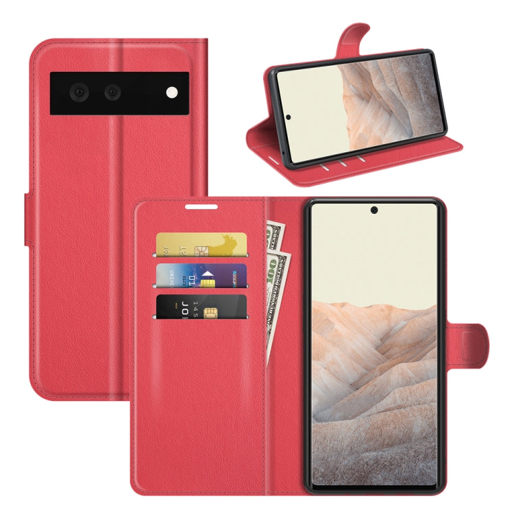 For Google Pixel 6 Litchi Texture Horizontal Flip Protective Case with Holder & Card Slots & Wallet, For Google Pixel 6