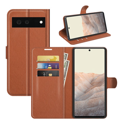 For Google Pixel 6 Litchi Texture Horizontal Flip Protective Case with Holder & Card Slots & Wallet, For Google Pixel 6