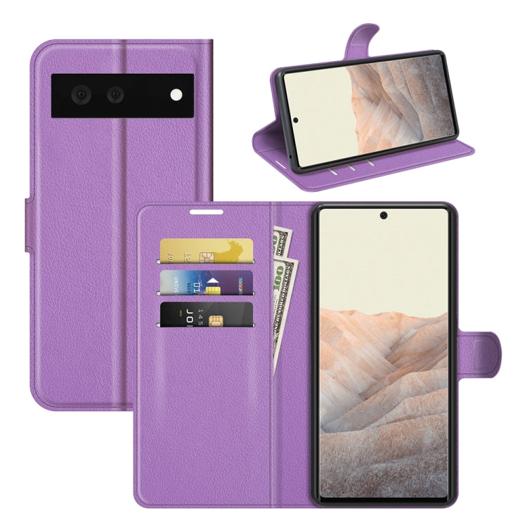 For Google Pixel 6 Litchi Texture Horizontal Flip Protective Case with Holder & Card Slots & Wallet, For Google Pixel 6