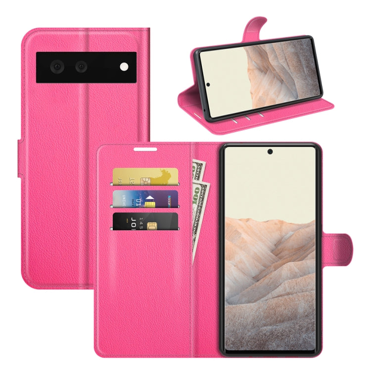 For Google Pixel 6 Litchi Texture Horizontal Flip Protective Case with Holder & Card Slots & Wallet, For Google Pixel 6
