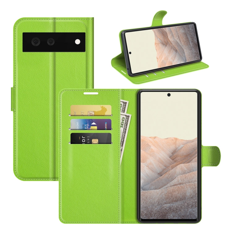 For Google Pixel 6 Litchi Texture Horizontal Flip Protective Case with Holder & Card Slots & Wallet, For Google Pixel 6