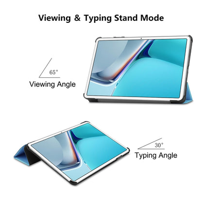 For Huawei MatePad 11 2021 ENKAY Custer Texture Horizontal Flip PU+PC Leather Case with Three-folding Holder & Sleep / Wake-up Function, For Huawei MatePad 11 2021