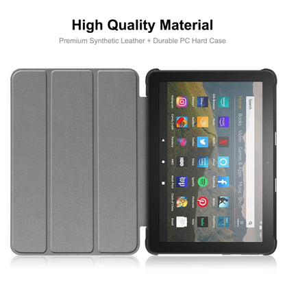 For Amazon Fire HD 8 / HD 8 Plus (2020) ENKAY Custer Texture Horizontal Flip PU+PC Leather Case with Three-folding Holder & Sleep / Wake-up Function, For Amazon Fire HD 8 / HD 8 Plus (2020)