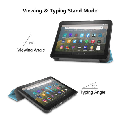 For Amazon Fire HD 8 / HD 8 Plus (2020) ENKAY Custer Texture Horizontal Flip PU+PC Leather Case with Three-folding Holder & Sleep / Wake-up Function, For Amazon Fire HD 8 / HD 8 Plus (2020)