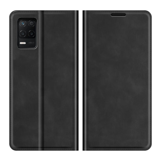 For OPPO Realme V13 5G / Realme 8 5G / Q3i 5G / Q3 5G Retro-skin Business Magnetic Suction Leather Case with Holder & Card Slots & Wallet