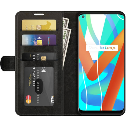 For OPPO Realme V13 5G / Realme 8 5G / Q3i 5G / Q3 5G R64 Texture Single Horizontal Flip Protective Case with Holder & Card Slots & Wallet& Photo Frame