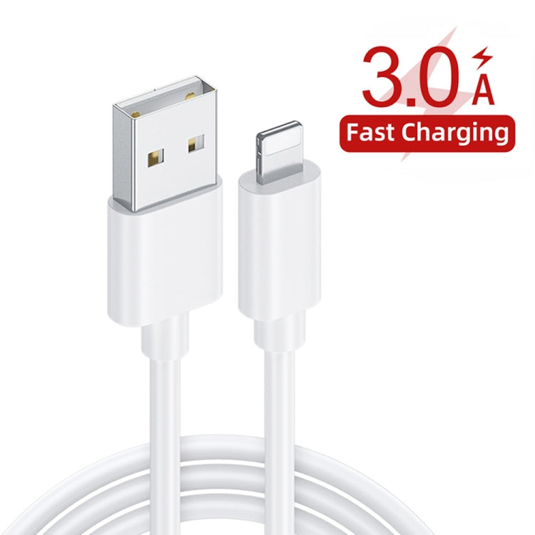 F002C QC3.0 USB + USB 2.0 LED Digital Display Fast Charger with USB to 8 Pin Data Cable, US Plug, US Plug +  8 Pin Cable