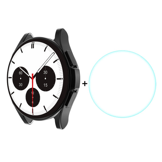 ENKAY Pour Samsung Galaxy Watch4 Classic 42mm ENKAY Hat-Prince Étui Souple Galvanisé à Couverture Complète en TPU Transparent HD + Protecteur d'écran en Verre Trempé, Pour Samsung Galaxy Watch4 Classic 42mm
