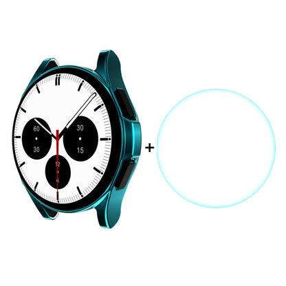 ENKAY For Samsung Galaxy Watch4 Classic 42mm ENKAY Hat-Prince Full Coverage Electroplate Soft Case TPU HD Clear Cover + Tempered Glass Protector, For Samsung Galaxy Watch4 Classic 42mm
