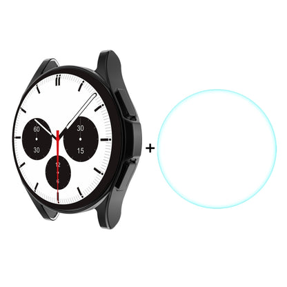 For Samsung Galaxy Watch4 Classic 46mm ENKAY Hat-Prince Full Coverage Electroplate Soft Case TPU HD Clear Cover + Tempered Glass Protector, For Samsung Galaxy Watch4 Classic 46mm