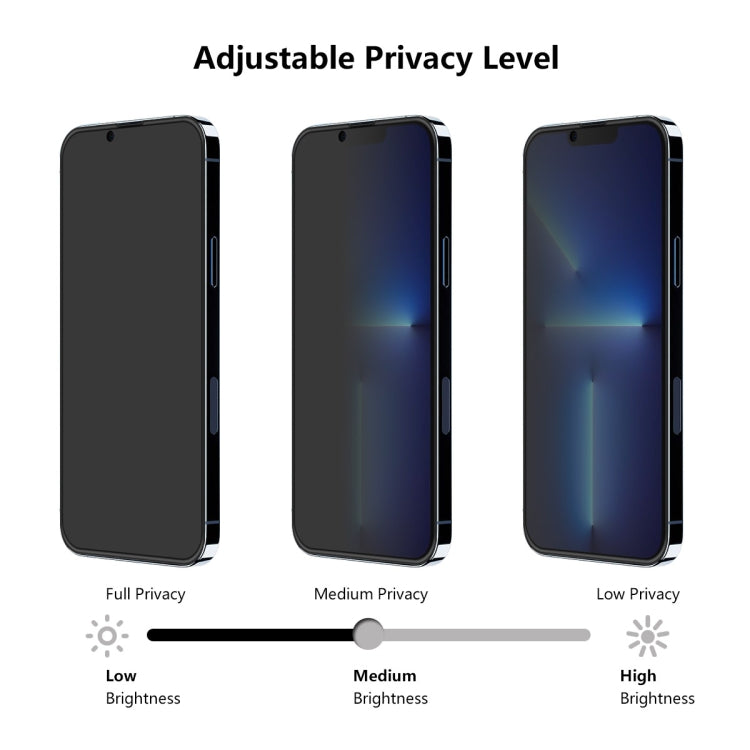 ENKAY Hat-Prince Full Coverage Anti-drop Privacy Screen Protector Anti-spy Tempered Glass Film, For iPhone 13 mini (1 PC), For iPhone 13 / 13 Pro (1 PC), For iPhone 13 Pro Max(1 PC)