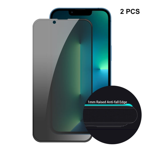 2 PCS ENKAY Hat-Prince Film de protection d'écran anti-chute et anti-espionnage en verre trempé à couverture complète, pour iPhone 13 mini (2pcs), pour iPhone 13 / 13 Pro (2pcs), pour iPhone 13 Pro Max (2pcs)