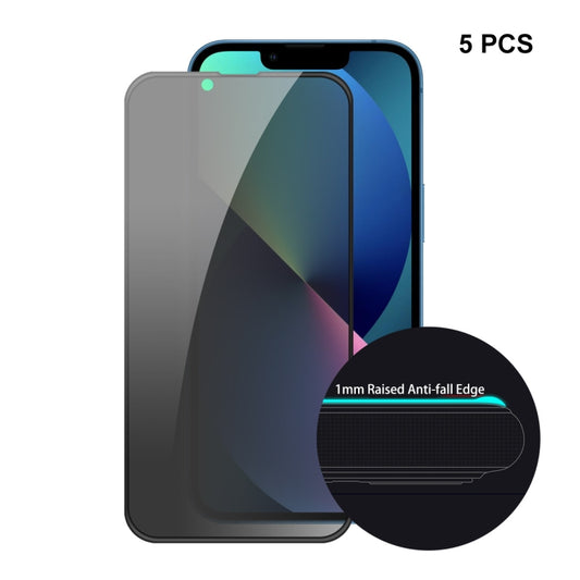 5 Pièces Film de protection d'écran ENKAY Hat-Prince Anti-chute à couverture complète Anti-espion en verre trempé, Pour iPhone 13 mini (5 pièces), Pour iPhone 13 / 13 Pro (5 pièces), Pour iPhone 13 Pro Max (5 pièces)