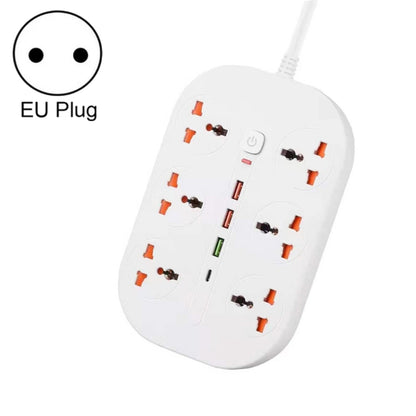 T21 PD3.0 + QC3.0 Multi Hole Row Plug 3000W High Power Socket, EU Plug