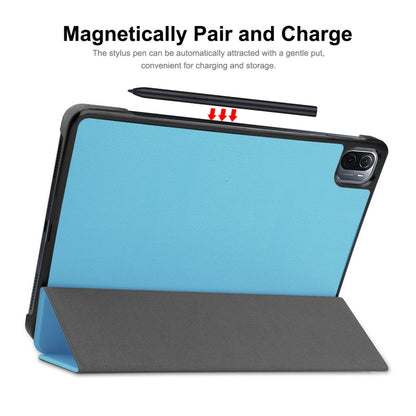 For Xiaomi Mi Pad 5 / 5 Pro ENKAY Custer Texture Horizontal Flip PU+PC Leather Case with Three-folding Holder & Sleep / Wake-up Function, For Xiaomi Mi Pad 5 / 5 Pro