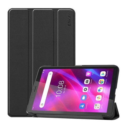 For Lenovo Tab M7 1/2/3 ENKAY Custer Texture Horizontal Flip PU+PC Leather Case with Three-folding Holder, For Lenovo Tab M7 1/2/3