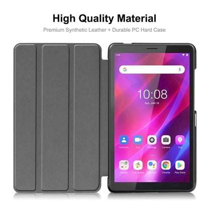 For Lenovo Tab M7 1/2/3 ENKAY Custer Texture Horizontal Flip PU+PC Leather Case with Three-folding Holder, For Lenovo Tab M7 1/2/3