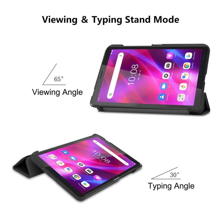 For Lenovo Tab M7 1/2/3 ENKAY Custer Texture Horizontal Flip PU+PC Leather Case with Three-folding Holder, For Lenovo Tab M7 1/2/3